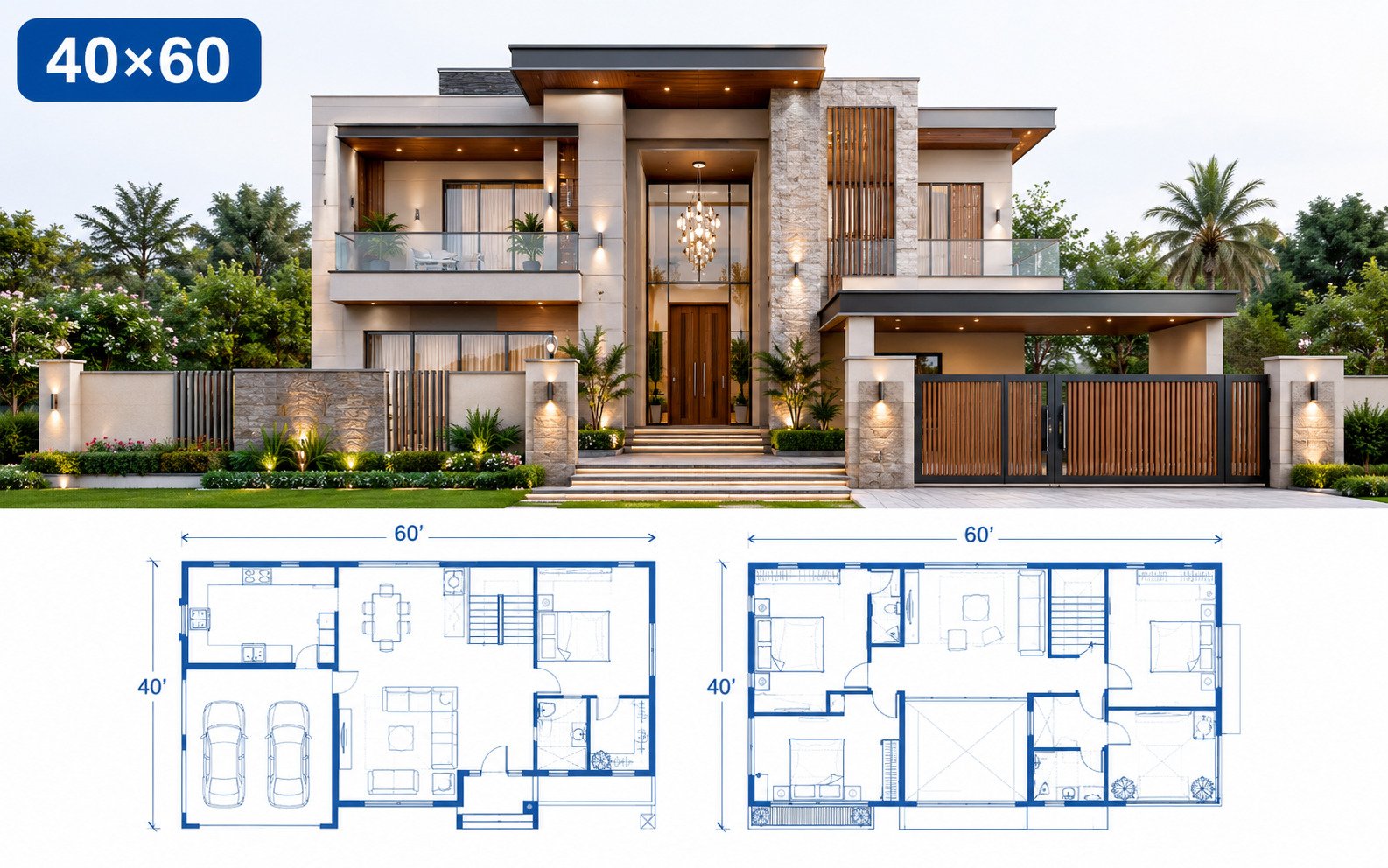 40x60 House Plan India